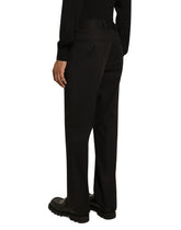 Cotton pants with darts - | Dolce & Gabbana