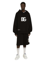 Jogging shorts with DG logo - | Dolce & Gabbana