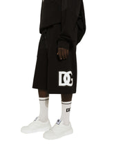 Jogging shorts with DG logo - | Dolce & Gabbana