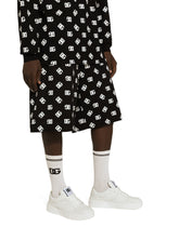Jogging shorts with DG Monogram print - | Dolce & Gabbana