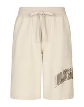 Jogging shorts with embroidered logo - | Dolce & Gabbana