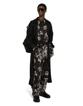 Classic linen pants with floral print - | Dolce & Gabbana