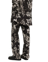 Classic linen pants with floral print - | Dolce & Gabbana