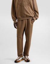 Stretch jersey jogging pants with embroidery - | Dolce & Gabbana