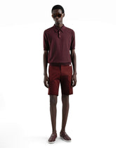 Cotton shorts with tag - | Dolce & Gabbana