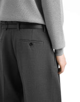 Wool pants with double pleats - | Dolce & Gabbana