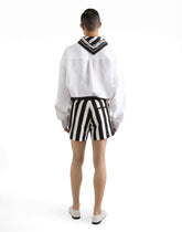 Striped cotton jacquard shorts - | Dolce & Gabbana