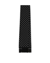 Polka-dot silk scarf with fringing - | Dolce & Gabbana
