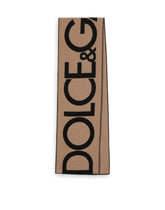 Wool jacquard scarf with Dolce&Gabbana logo - | Dolce & Gabbana