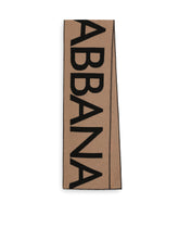 Wool jacquard scarf with Dolce&Gabbana logo - | Dolce & Gabbana