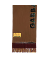 Wool patchwork scarf with jacquard logo - | Dolce & Gabbana