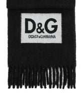 Wool scarf with DG patch - | Dolce & Gabbana