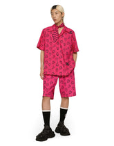 Cotton scarf with heart print - | Dolce & Gabbana