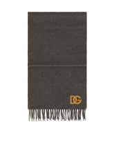 Cashmere scarf with DG embroidery - | Dolce & Gabbana