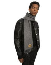 Cashmere scarf with DG embroidery - | Dolce & Gabbana