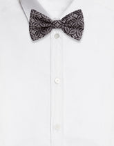 Silk bow tie with tie print - | Dolce & Gabbana