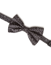Silk bow tie with tie print - | Dolce & Gabbana
