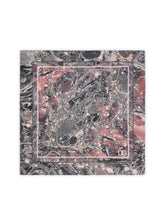Silk pocket square with purple marbled print - | Dolce & Gabbana