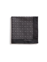 Silk pocket square with tie print - | Dolce & Gabbana