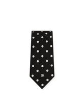 8-cm blade tie in polka-dot twill - | Dolce & Gabbana