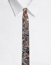 6-cm silk blade tie with marbled print - | Dolce & Gabbana
