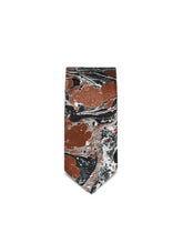 6-cm silk blade tie with marbled print - | Dolce & Gabbana