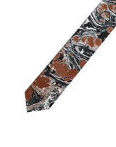 6-cm silk blade tie with marbled print - | Dolce & Gabbana