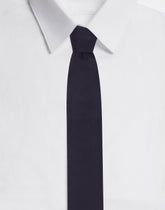 6-cm silk blade tie with DG logo embroidery - | Dolce & Gabbana