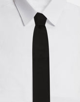 6-cm silk blade tie with DG logo embroidery - | Dolce & Gabbana