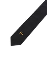 6-cm silk blade tie with metal DG logo - | Dolce & Gabbana