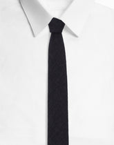 Cotton tie with DG logo - | Dolce & Gabbana