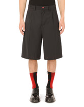 Stretch wool shorts - | Dolce & Gabbana