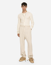 Tailored linen pants - | Dolce & Gabbana