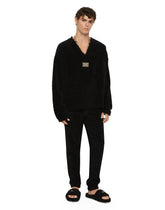 Terrycloth jogging pants with tag - | Dolce & Gabbana