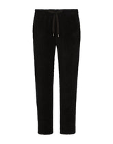Terrycloth jogging pants with tag - | Dolce & Gabbana