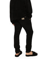 Terrycloth jogging pants with tag - | Dolce & Gabbana