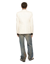 Blue denim straight-leg jeans with rips - | Dolce & Gabbana