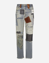 Straight-leg patchwork denim jeans - | Dolce & Gabbana