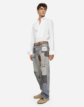Straight-leg patchwork denim jeans - | Dolce & Gabbana
