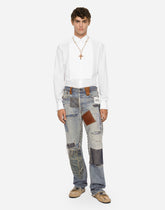 Straight-leg patchwork denim jeans - | Dolce & Gabbana