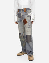 Straight-leg patchwork denim jeans - | Dolce & Gabbana
