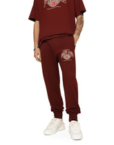 Jersey jogging pants with DG logo print - | Dolce & Gabbana