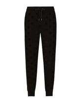 Jersey jogging pants with all-over DG logo print - | Dolce & Gabbana