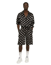 Cotton shorts with DG Monogram - | Dolce & Gabbana