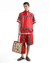 Bandanna-print silk shorts - | Dolce & Gabbana
