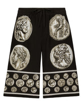 Crêpe de chine Bermuda jogging pants - | Dolce & Gabbana