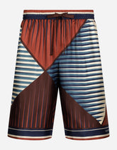 Printed silk jogging shorts - | Dolce & Gabbana