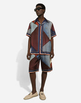 Printed silk jogging shorts - | Dolce & Gabbana