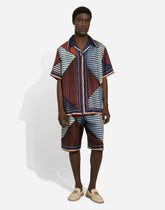 Printed silk jogging shorts - | Dolce & Gabbana