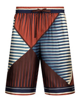 Printed silk jogging shorts - | Dolce & Gabbana